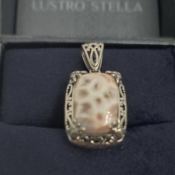 Turtle Sterling Silver Pink Natrolite Pendant